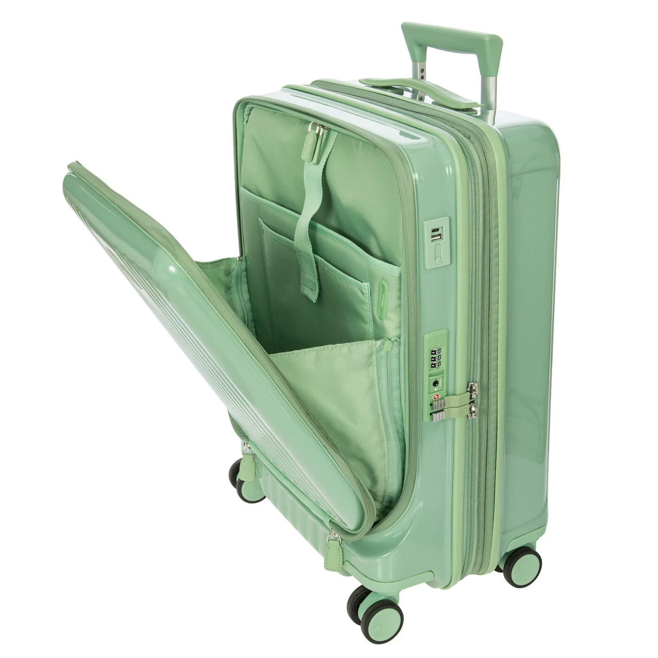 Bric's Positano 4 Wheel Cabin Suitcase With Front Pocket - 55cm - Image 5