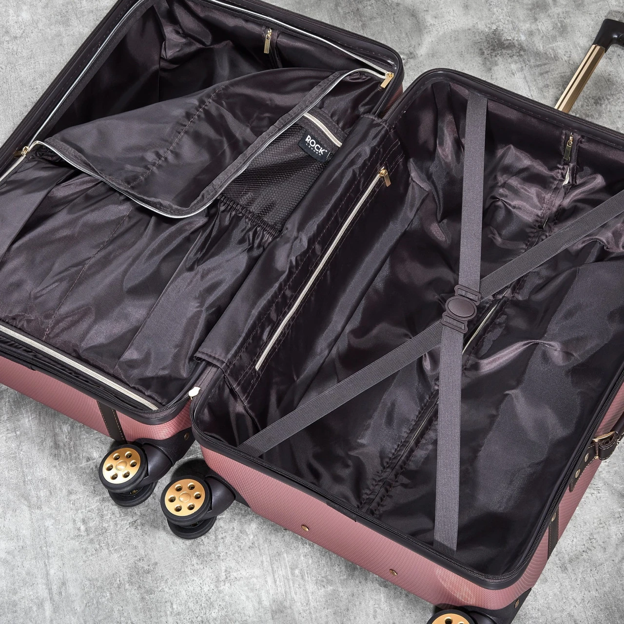 Rock Vintage 4 Wheel Cabin Suitcase - 54cm - Image 16